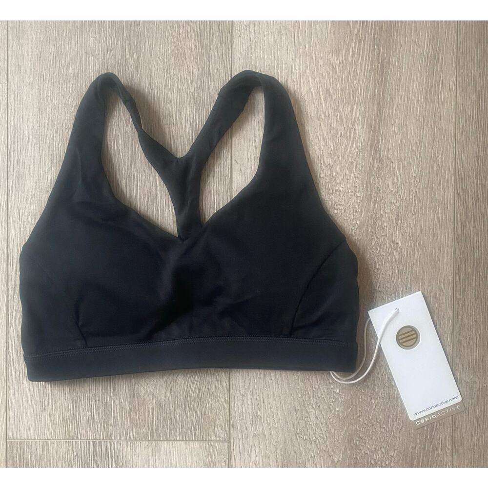 NWT Corio Active Black Sports Bra Size Small